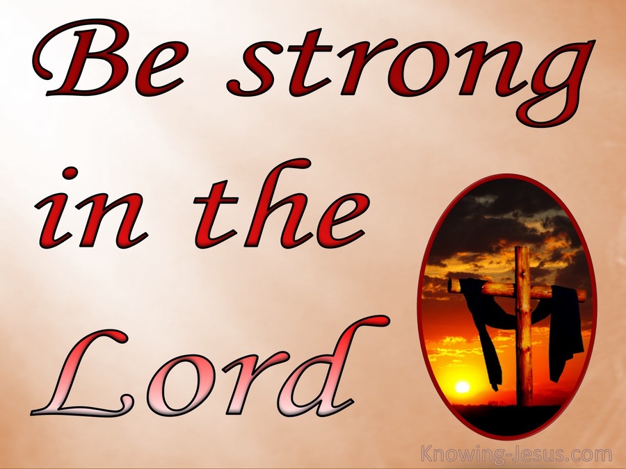 Ephesians 6:10 Be Strong In The Lord (pink)